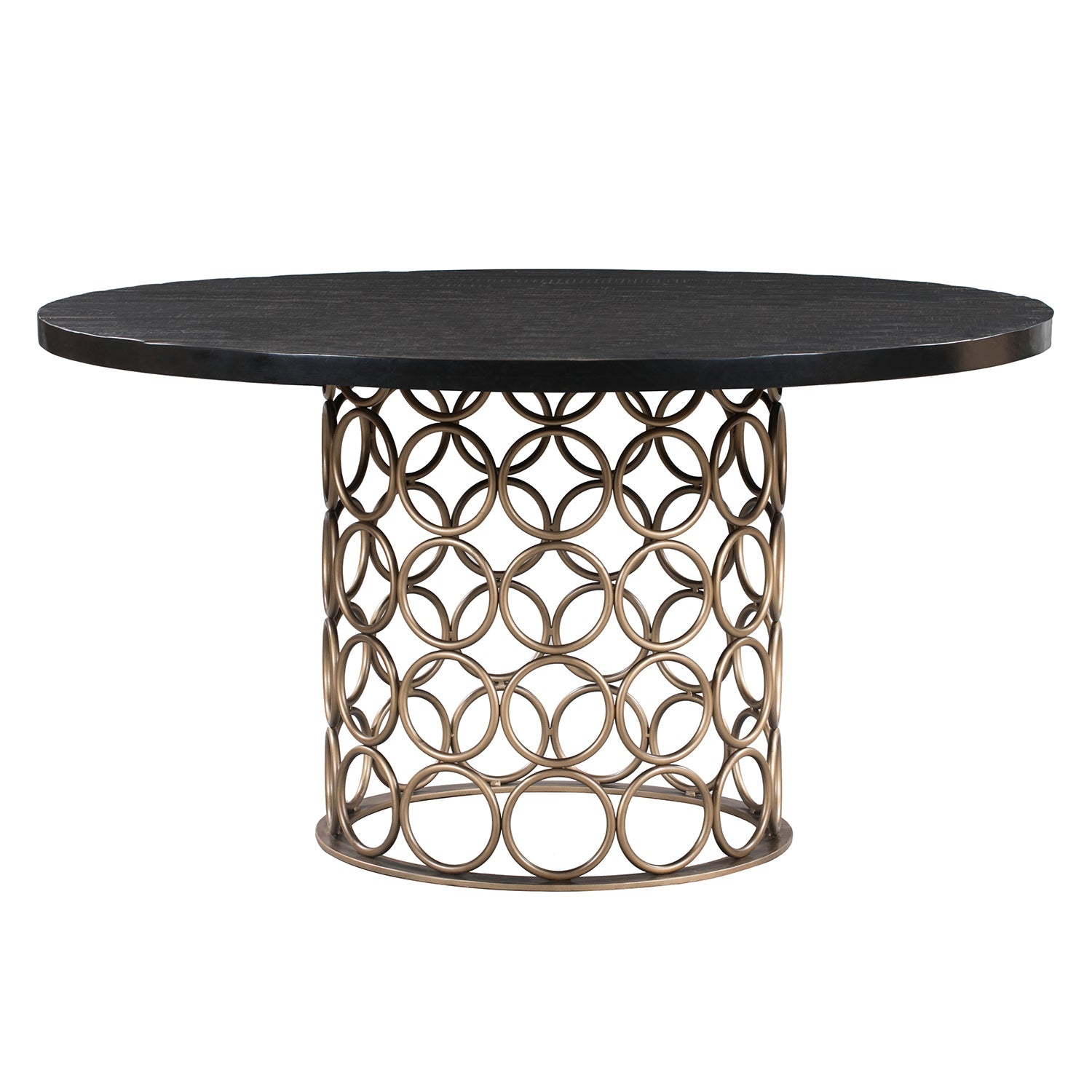 Tov Furniture Valentina Brass Round Dining Table