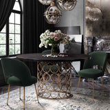 Tov Furniture Valentina Brass Round Dining Table