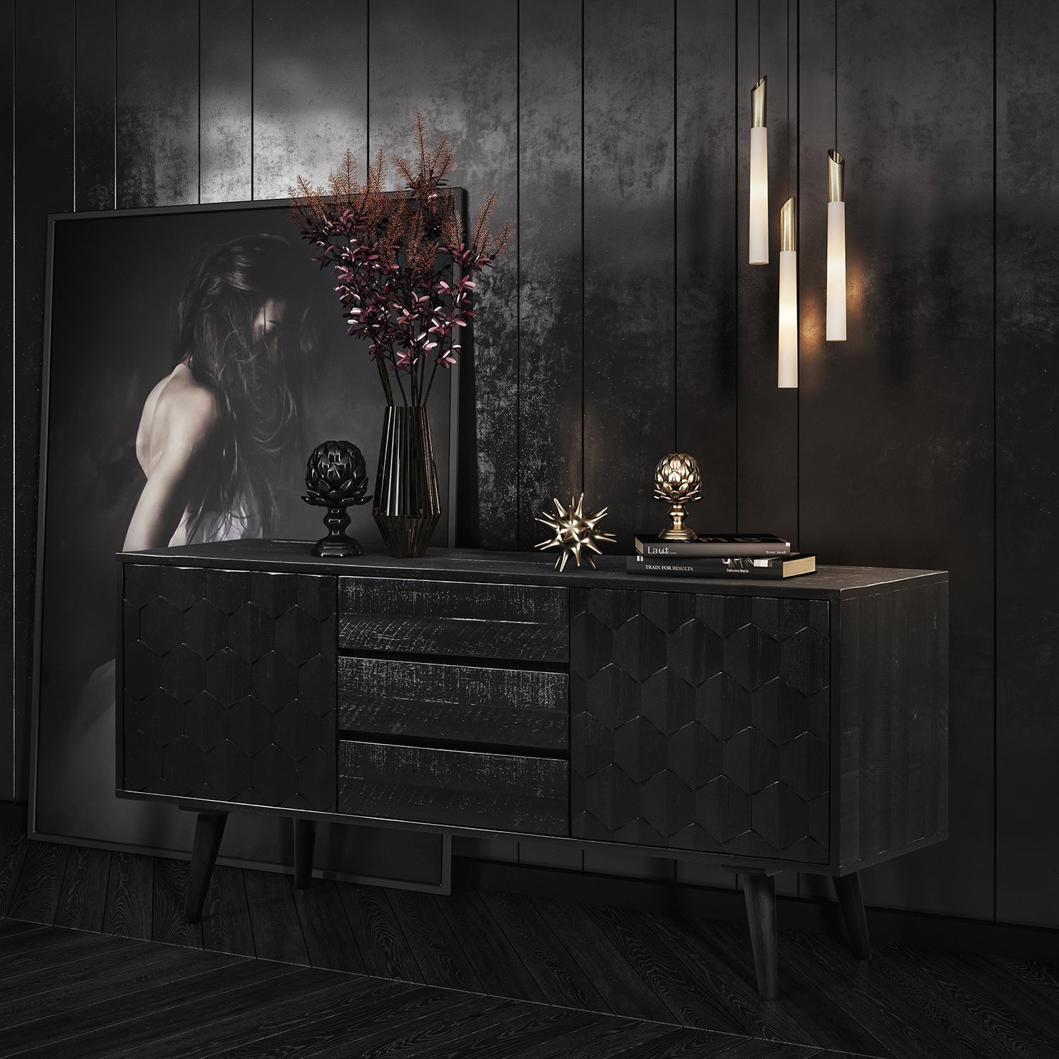 TOV Furniture Valentina Black Buffet - Thumbnail 4