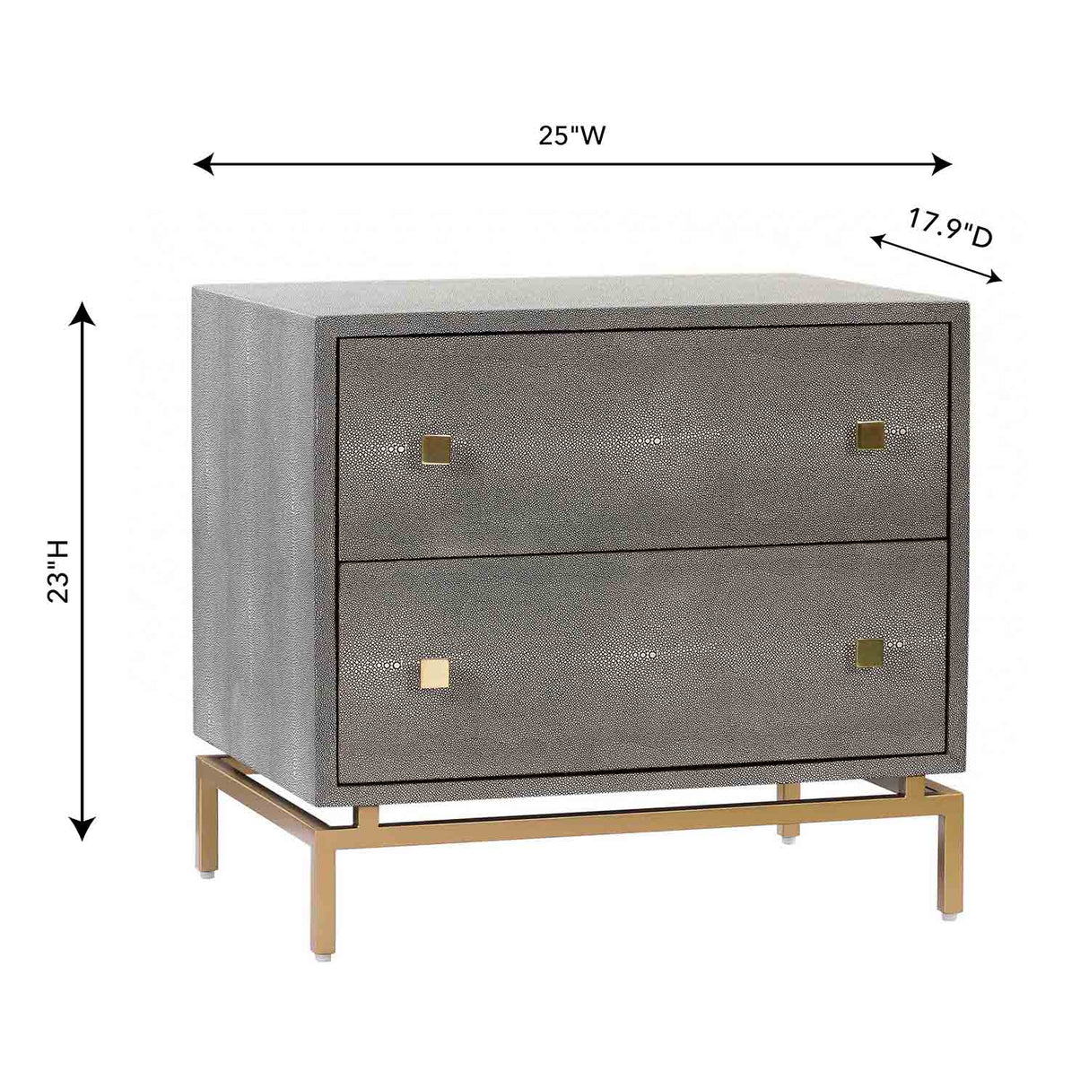 Tov Furniture Pesce Shagreen Nightstand