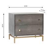 Tov Furniture Pesce Shagreen Nightstand