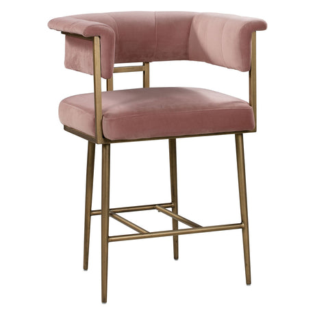 Tov Furniture Astrid Velvet Counter Stool