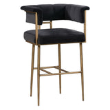 Astrid Velvet Bar Stool | TOV - TOV - D44027 - Home Elegance USA - 11