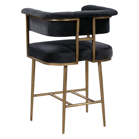 Astrid Velvet Bar Stool | TOV - TOV - D44027 - Home Elegance USA - 15