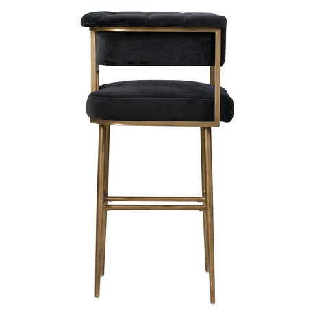 Astrid Velvet Bar Stool | TOV - TOV - D44027 - Home Elegance USA - 14