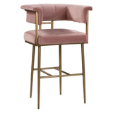 Astrid Velvet Bar Stool | TOV - TOV - D44028 - Home Elegance USA - 1