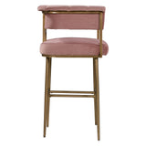 Astrid Velvet Bar Stool | TOV - TOV - D44028 - Home Elegance USA - 4