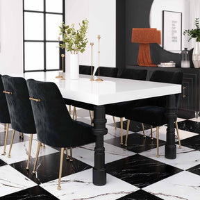 Spindle Gloss Lacquer Dining Table | TOV