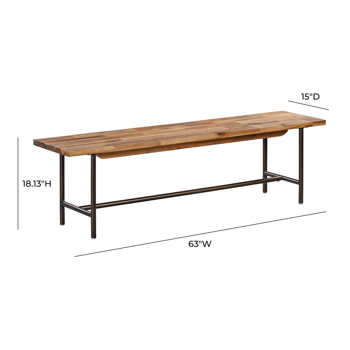 Bushwick Wooden Bench | TOV | Home Elegance USA