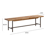 Bushwick Wooden Bench | TOV | Home Elegance USA