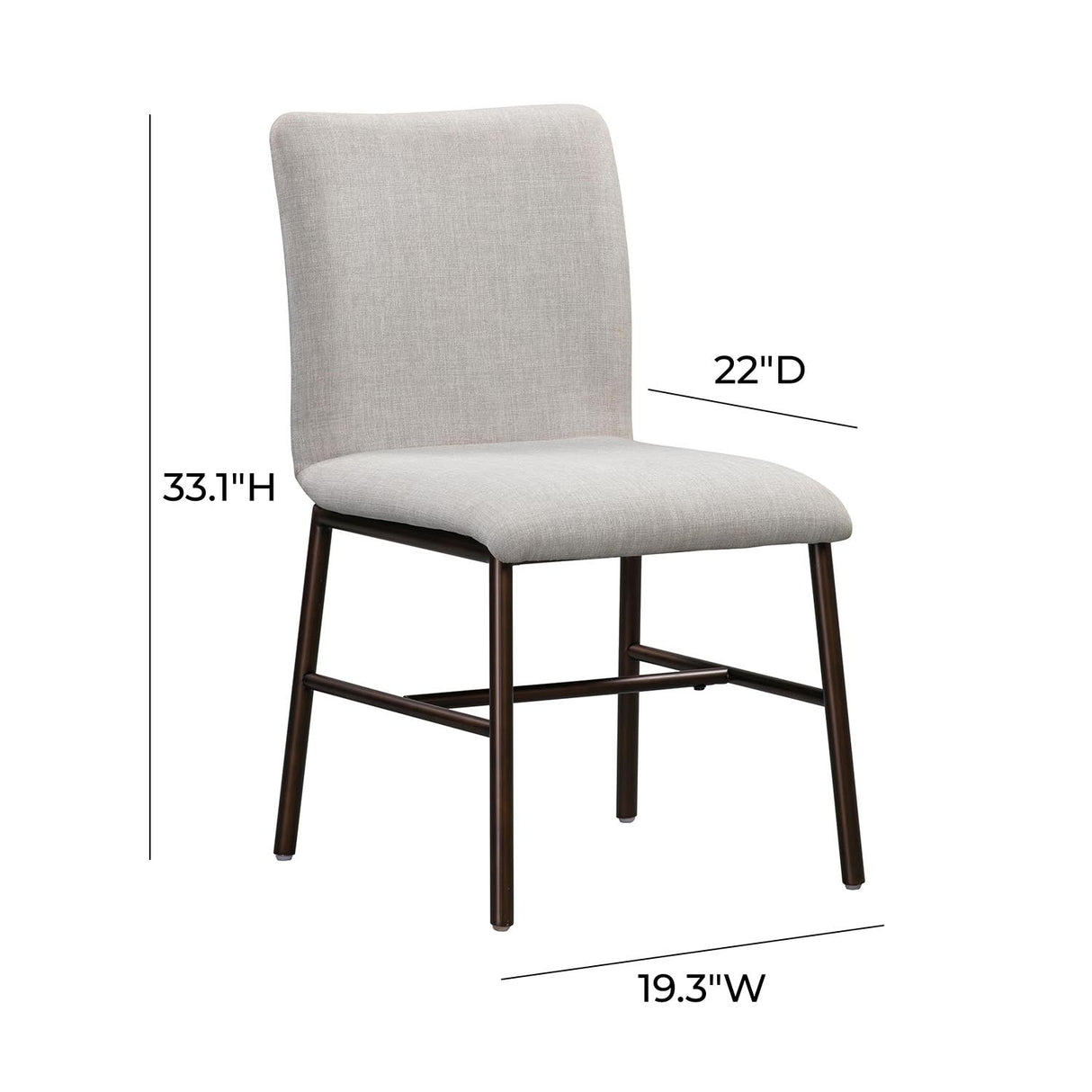 Tov Furniture Bushwick Upholstered Dining Chair Set Of 2