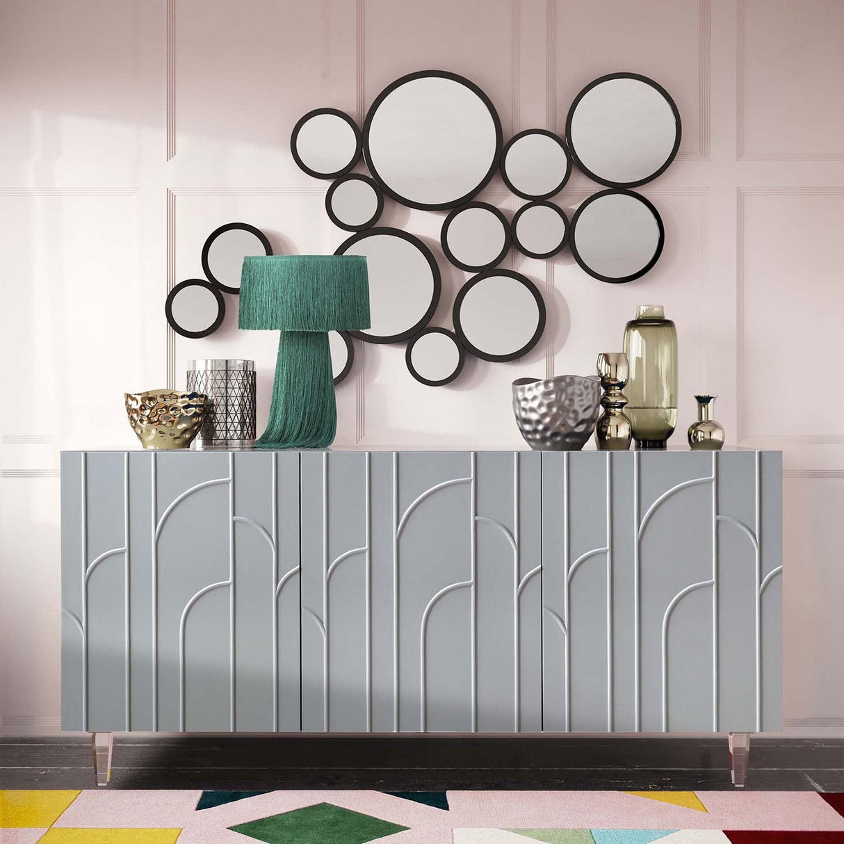 Deco Lacquer Buffet | TOV | Home Elegance USA