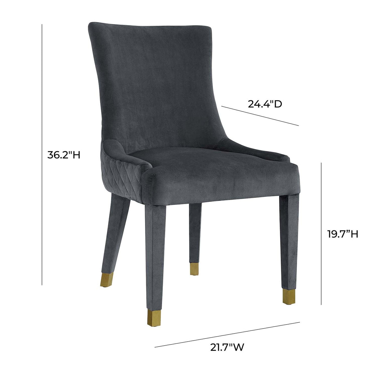 Diamond Dining Chair Set Of 2 | TOV | Home Elegance USA