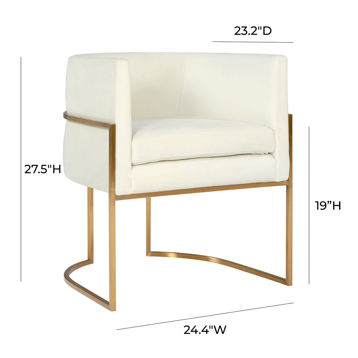 Tov Furniture Giselle Velvet Dining Chair