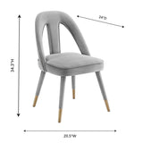 Tov Furniture Petra Velvet Side Chair