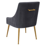 Beatrix Pleated Velvet Side Chair | TOV | Home Elegance USA