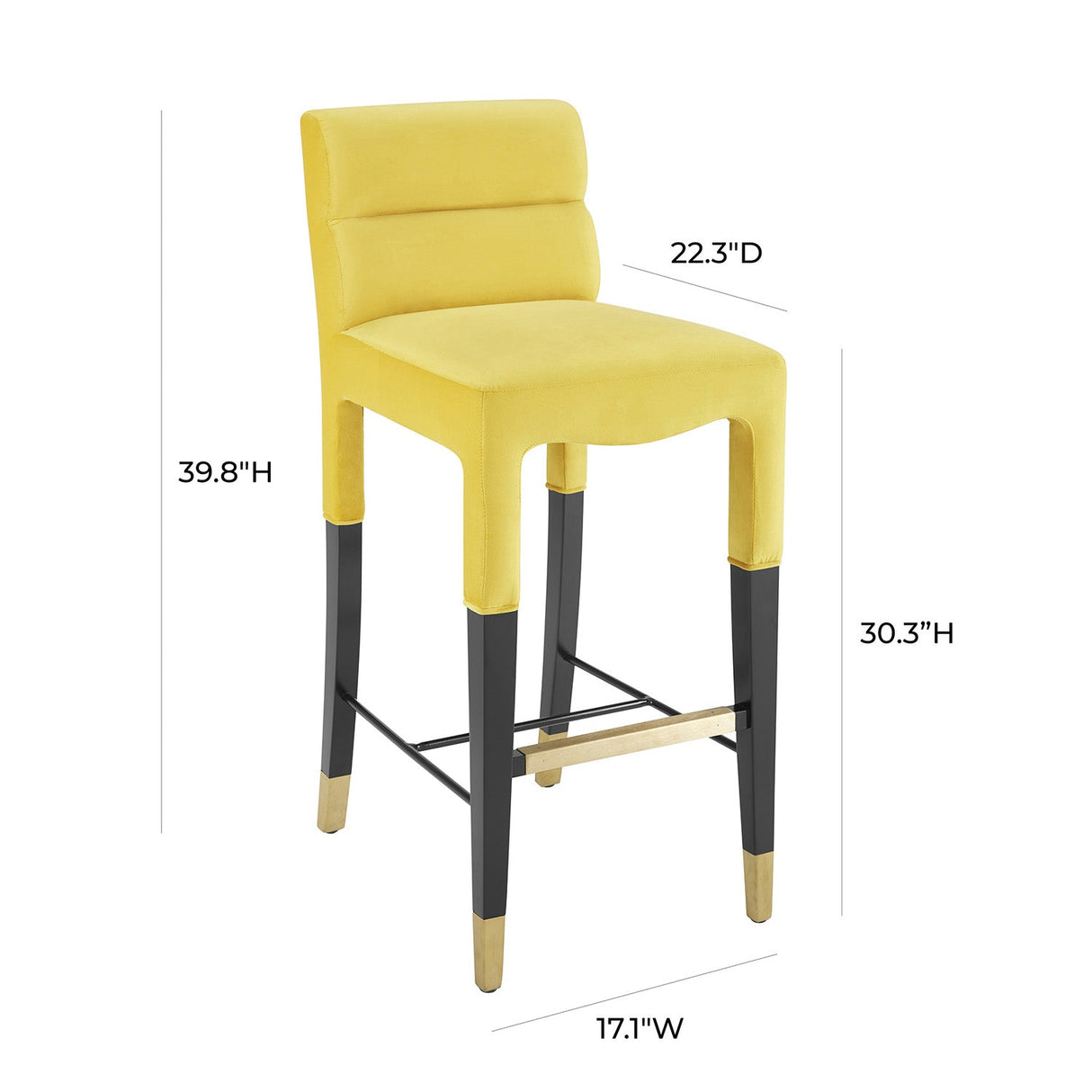 Tov Furniture Taylor Velvet Barstool