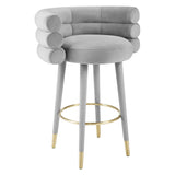 Betty Velvet Bar Stool | TOV | Home Elegance USA