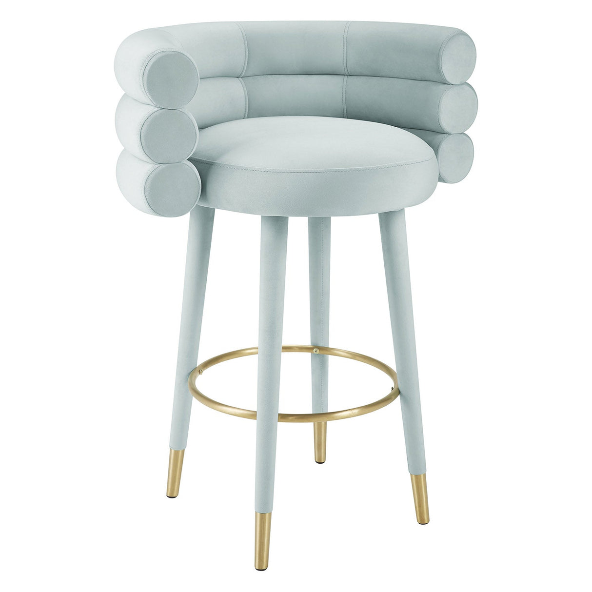 Betty Velvet Bar Stool | TOV | Home Elegance USA