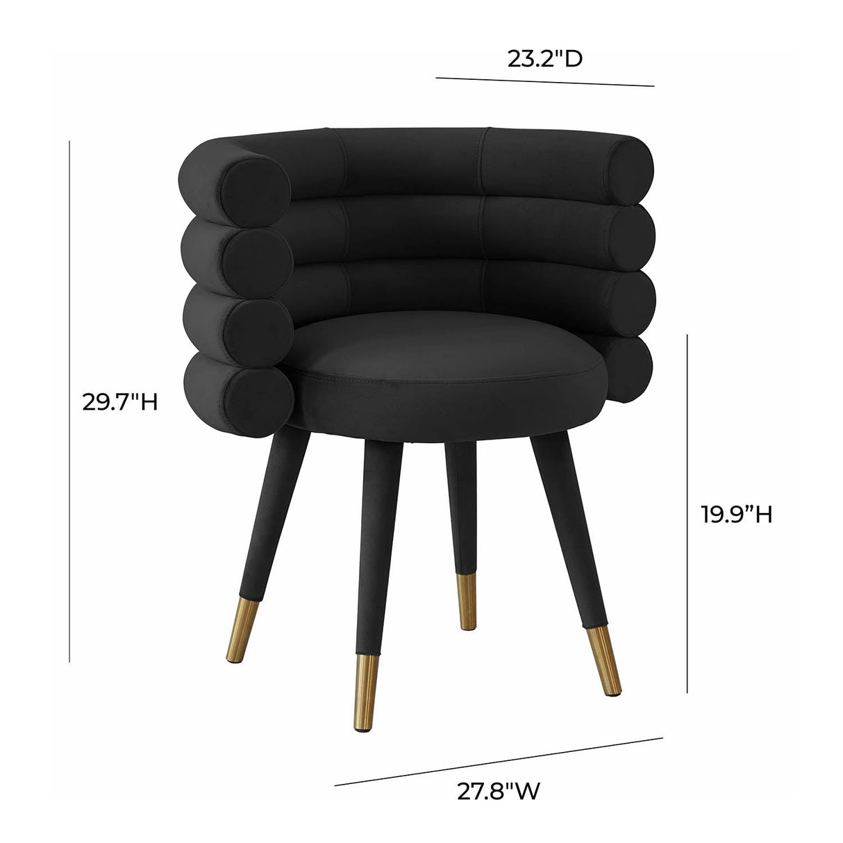 Betty Velvet Dining Chair | TOV | Home Elegance USA