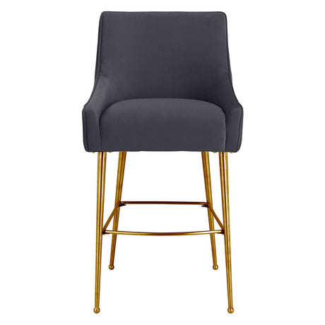 Tov Furniture Beatrix Pleated Velvet Bar Stool