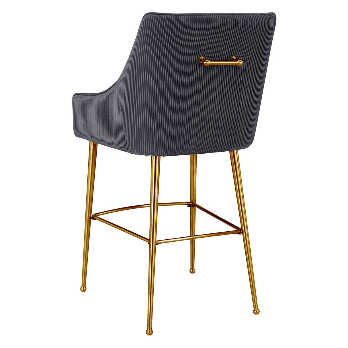 Tov Furniture Beatrix Pleated Velvet Counter Stool