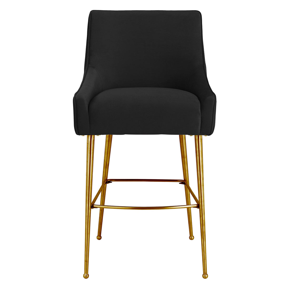 Beatrix Pleated Velvet Bar Stool | TOV | Home Elegance USA