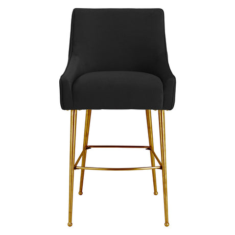 Tov Furniture Beatrix Pleated Velvet Bar Stool