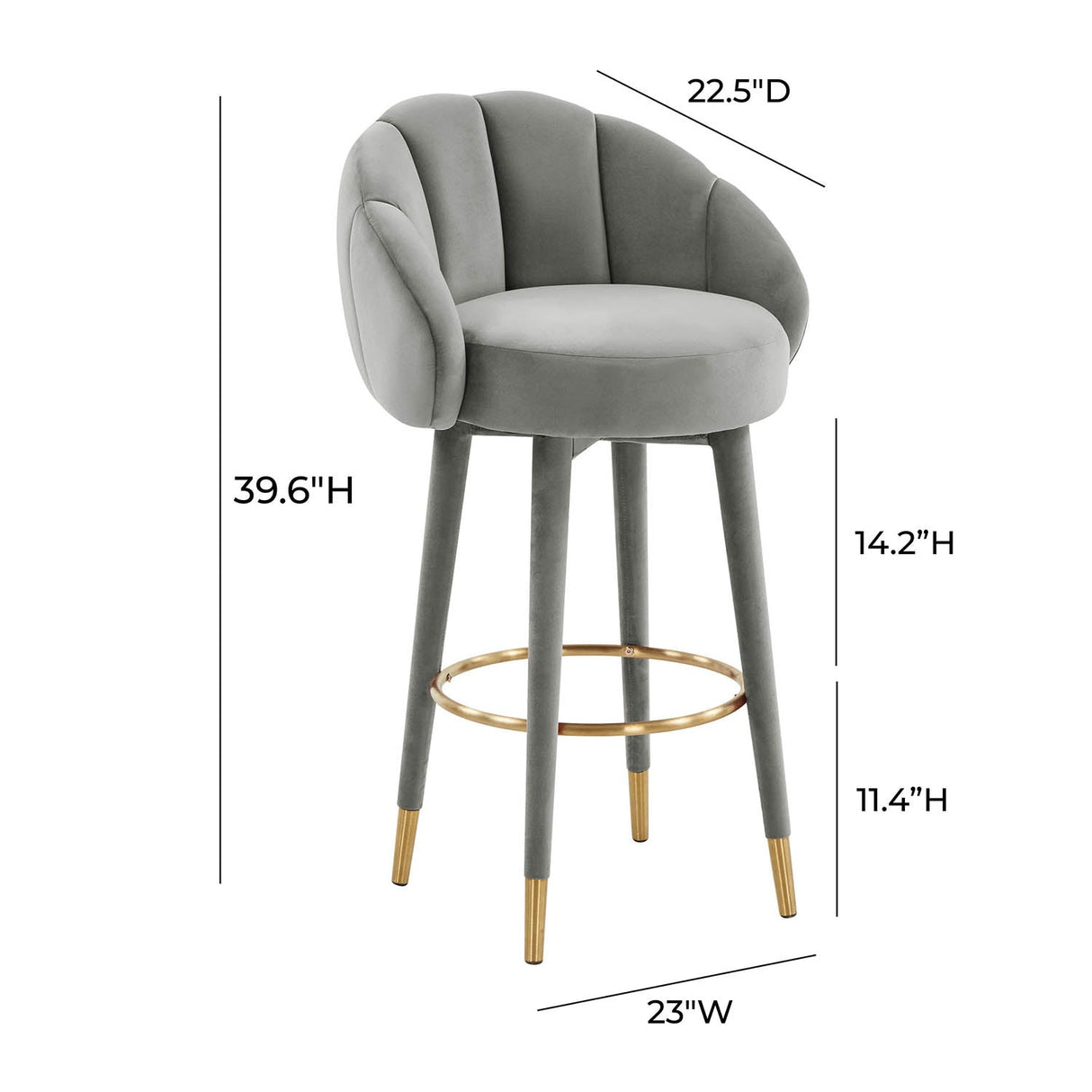 Tov Furniture Myla Swivel Bar Stool