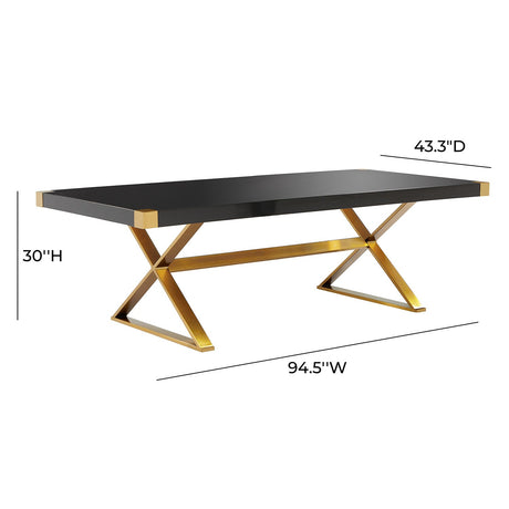 Adeline Lacquer Dining Table | TOV - TOV - D68303 - Home Elegance USA - 15