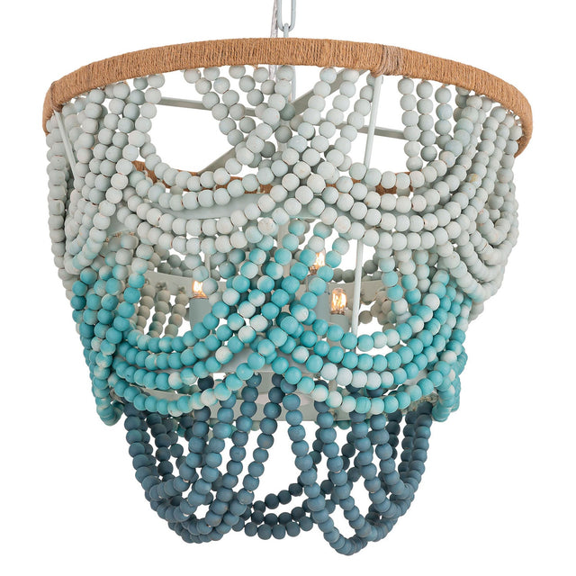 Tov Furniture Jade Ombre Bead Chandelier