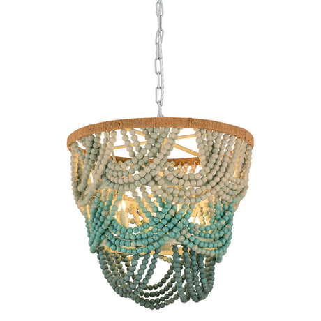 Tov Furniture Jade Ombre Bead Chandelier