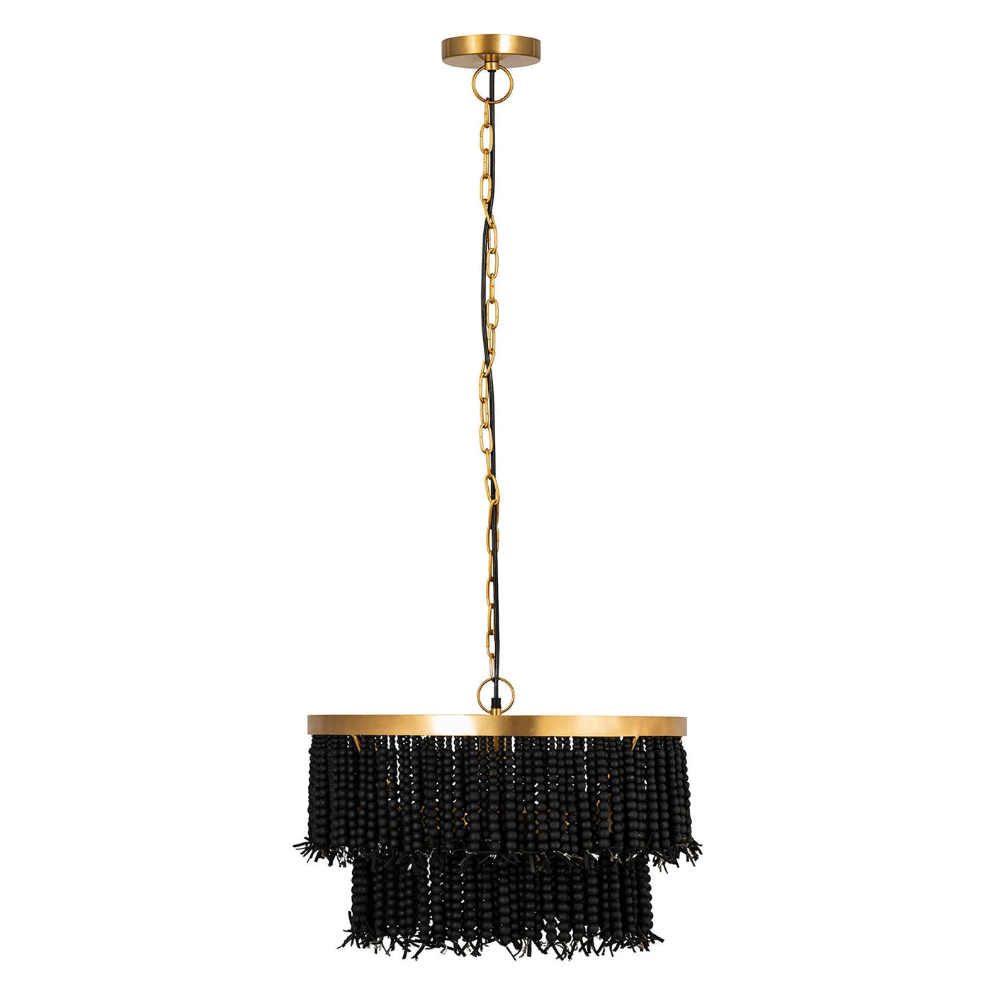 Tov Furniture Krish Black Beaded Pendant