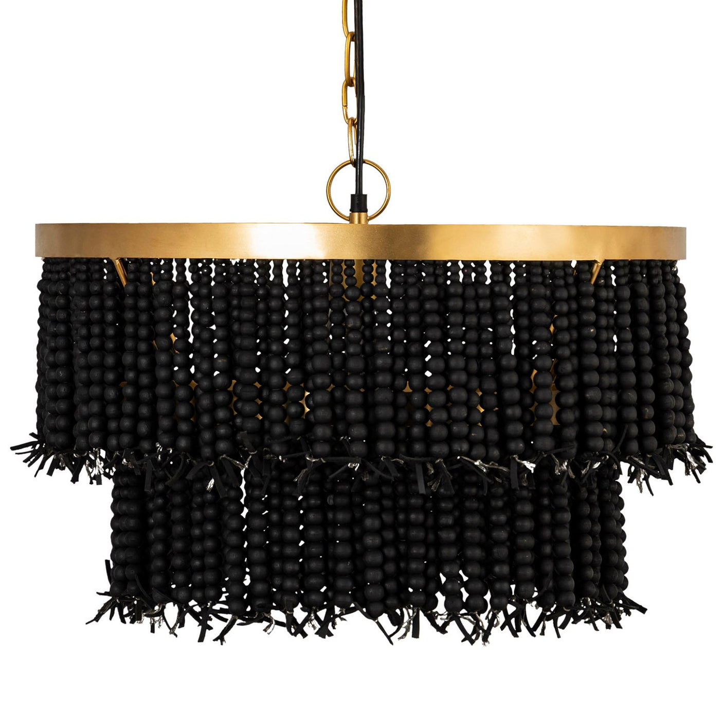 Tov Furniture Krish Black Beaded Pendant