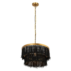 Tov Furniture Krish Black Beaded Pendant