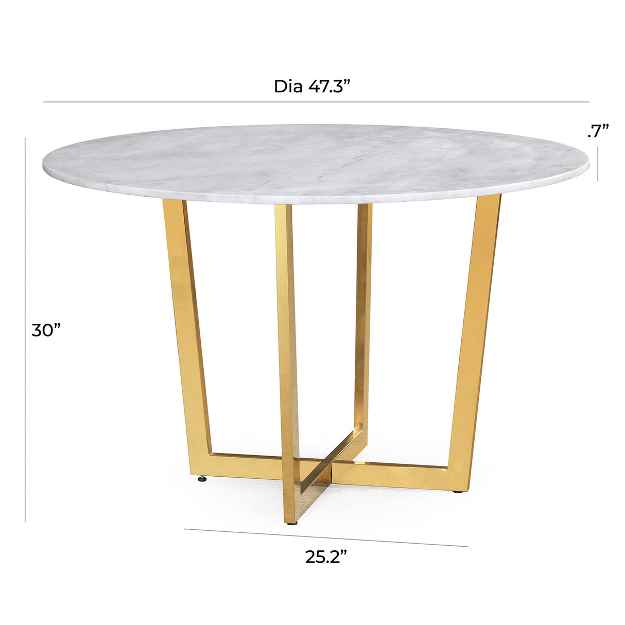 Tov Furniture Maxim Marble Dining Table