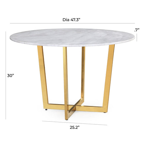 Tov Furniture Maxim Marble Dining Table