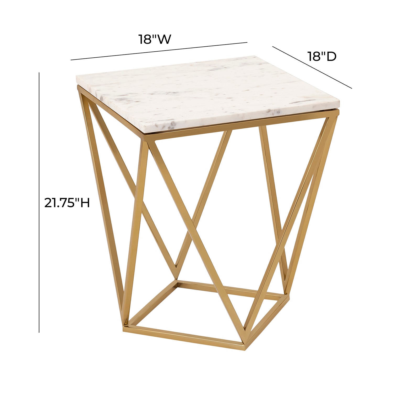 Tov Furniture Leopold Marble Side Table