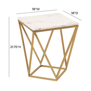 Tov Furniture Leopold Marble Side Table