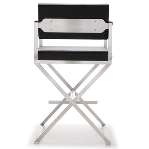 Tov Furniture Director Stainless Steel Counter Stool