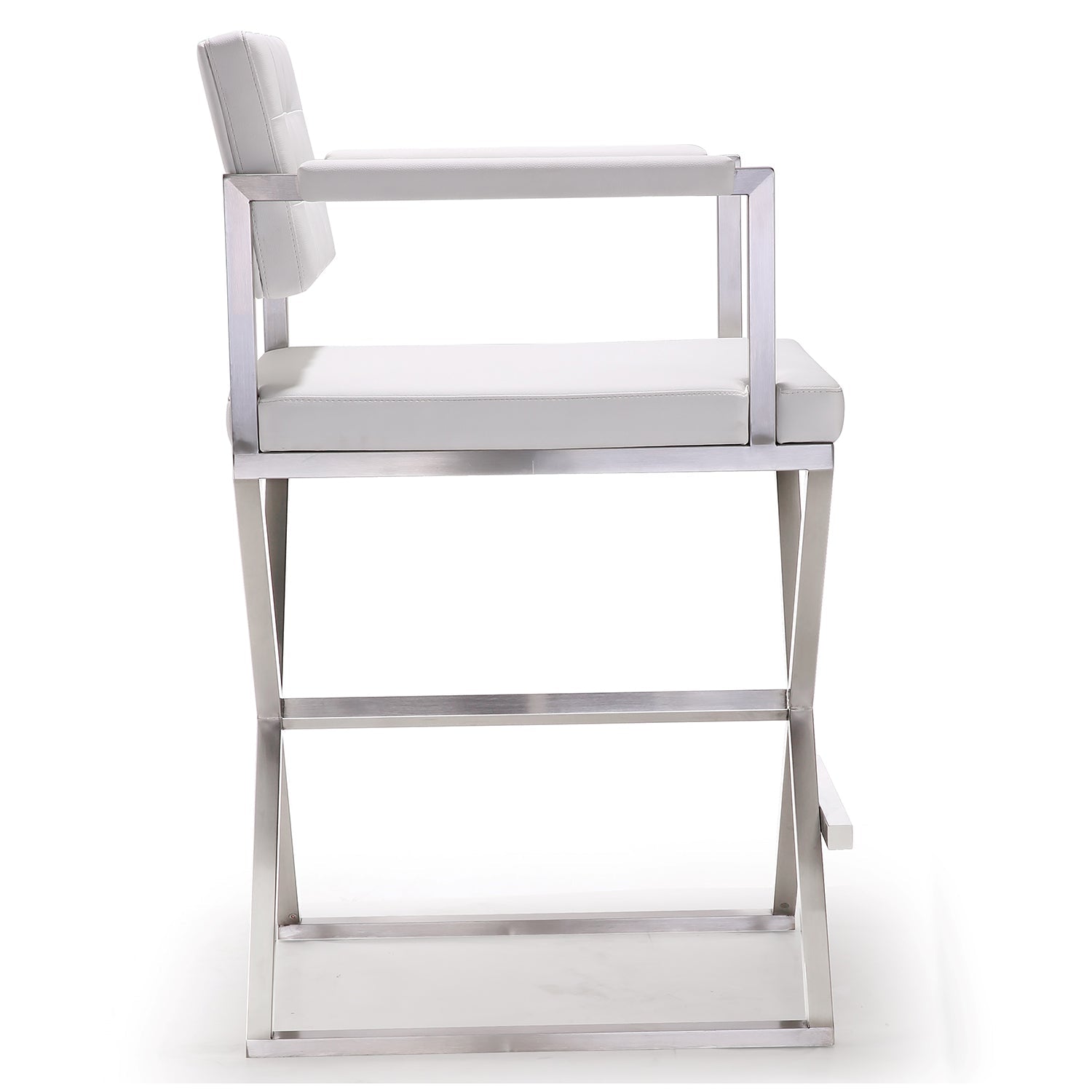 Tov Furniture Director Stainless Steel Counter Stool