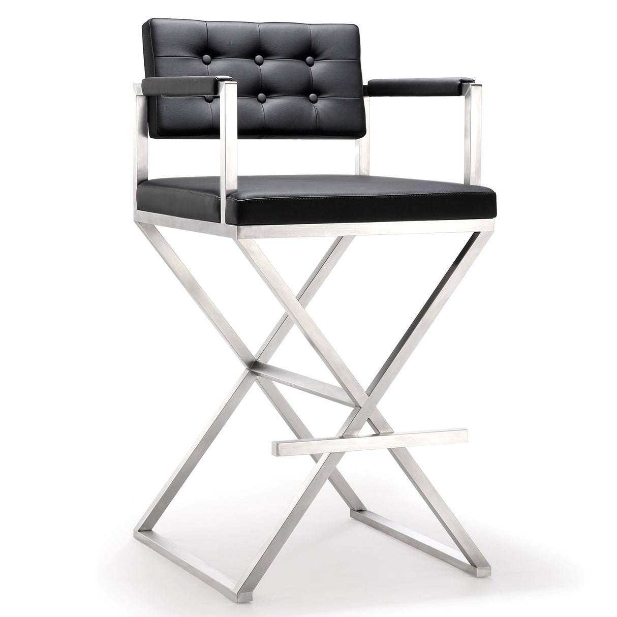 Director Stainless Steel Bar Stool | TOV | Home Elegance USA