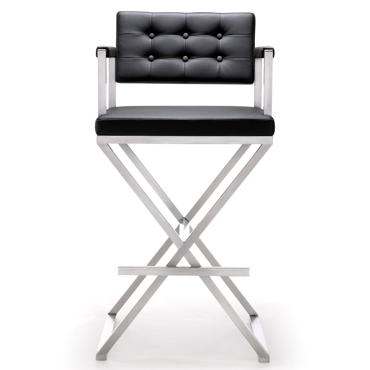 Director Stainless Steel Bar Stool | TOV | Home Elegance USA