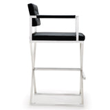 Director Stainless Steel Bar Stool | TOV | Home Elegance USA