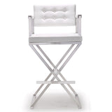 Director Stainless Steel Bar Stool | TOV | Home Elegance USA