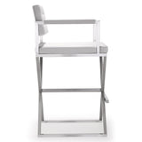 Director Stainless Steel Bar Stool | TOV | Home Elegance USA