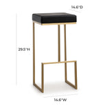 Tov Furniture Ferra Gold Barstool Set Of 2