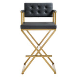 Director Gold Bar Stool | TOV | Home Elegance USA