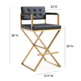 Director Gold Bar Stool | TOV | Home Elegance USA