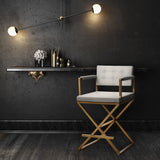 Director Gold Bar Stool | TOV | Home Elegance USA